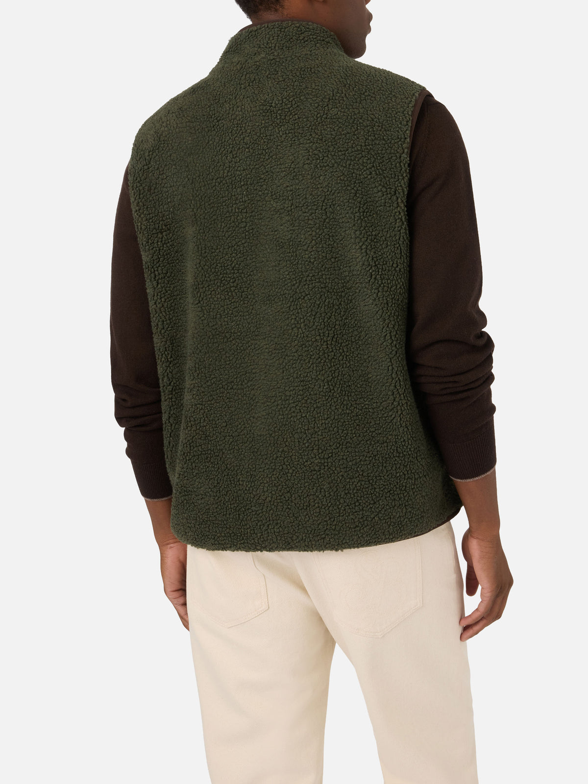 Gilet teddy Keystone vert militaire avec fermeture zippée 