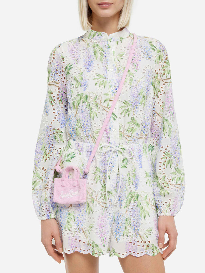 Light blue embossed terry Key Holder - MC2 Saint Barth