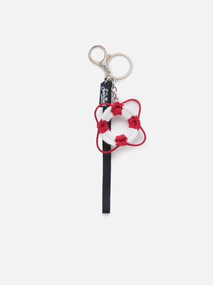 Portachiavi Keyring con charm salvagente crochet
