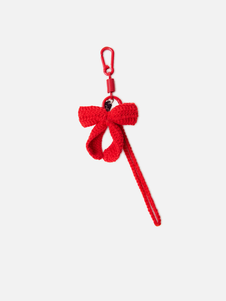 Funny charm da borsa con fiocco crochet