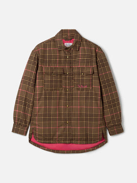 Gesteppte, wattierte, leichte Jacke Kimmy mit Hahnentritt-Muster