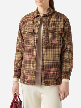 Gesteppte, wattierte, leichte Jacke Kimmy mit Hahnentritt-Muster