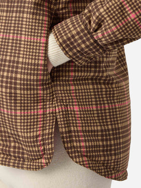 Gesteppte, wattierte, leichte Jacke Kimmy mit Hahnentritt-Muster