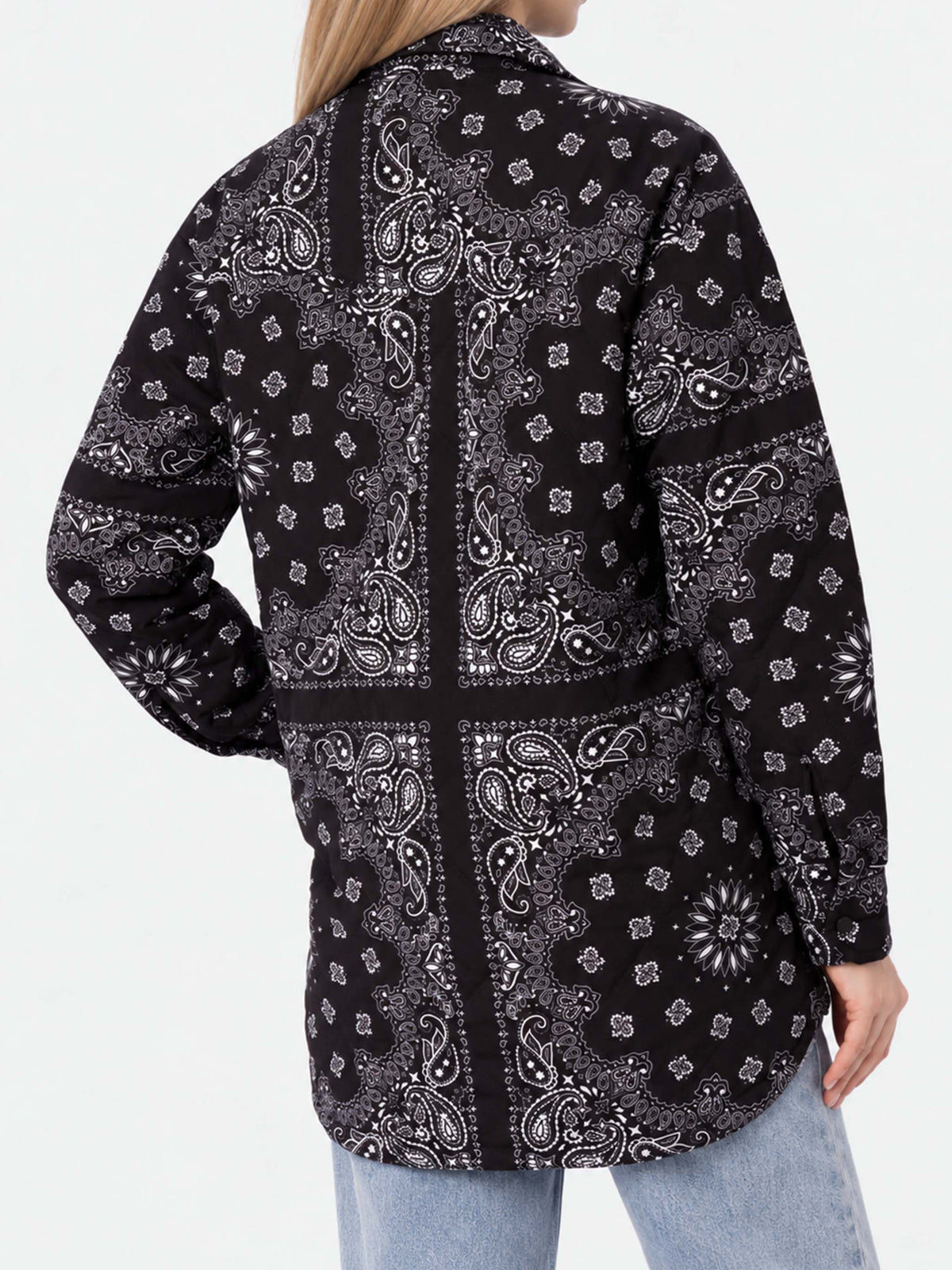 Doudoune matelassée Kimmy à imprimé bandana noir 