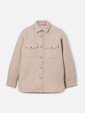 Damen-Wolljacke mit Saint-Barth-Strass-Print