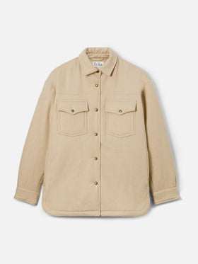 Damen-Wolljacke mit Saint-Barth-Strass-Print