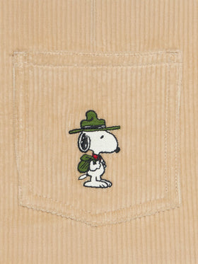 Boy corduroy salopette with Snoopy patch | SNOOPY PEANUTS™ SPECIAL EDITION