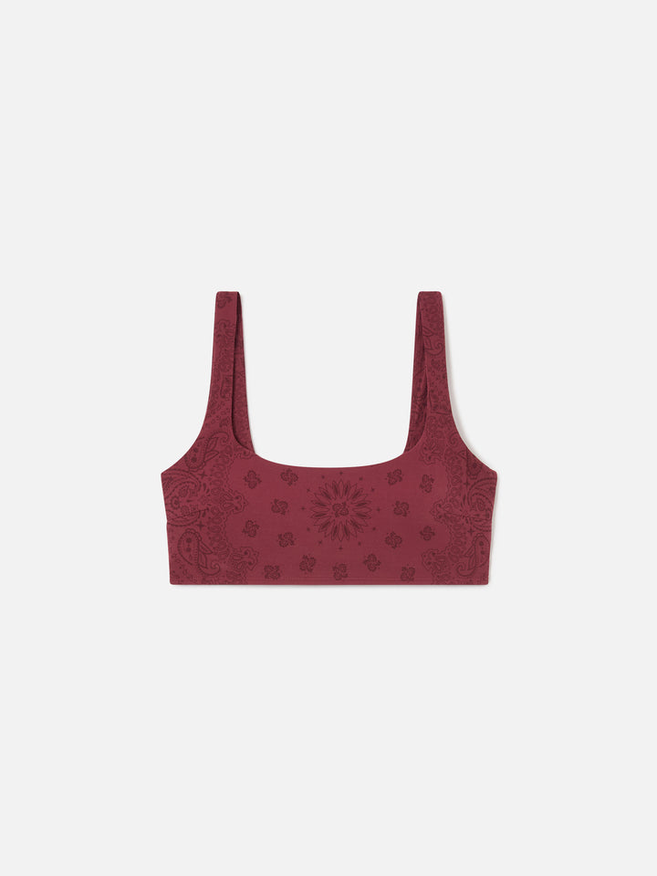 Top fitness Kassie con stampa bandana