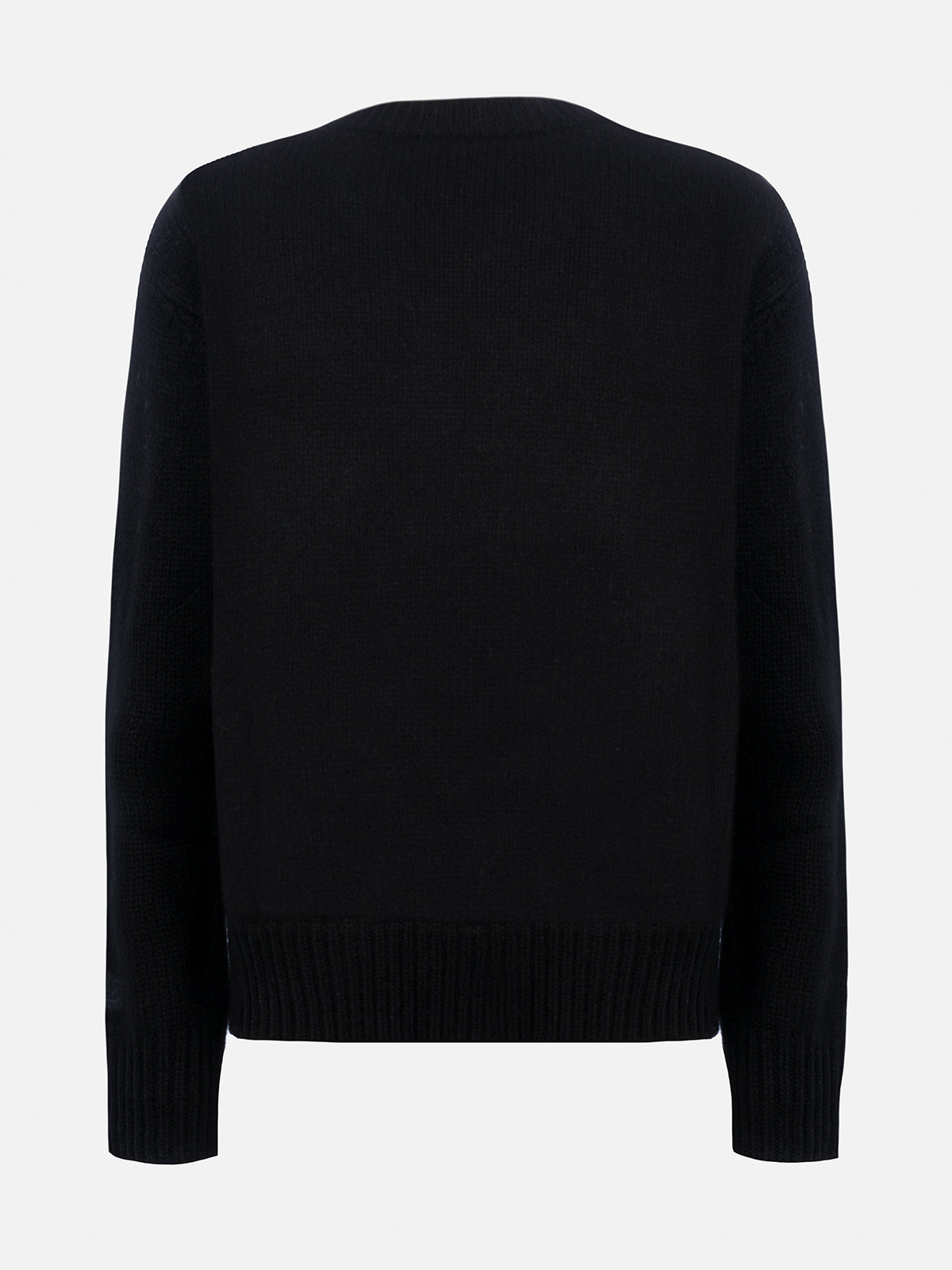 Maglione da donna nero fair isle Kyla con jacquard St. Moritz