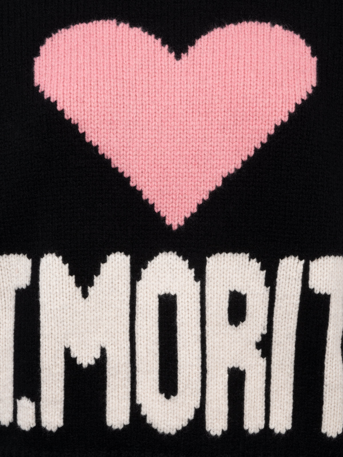 Maglione da donna nero fair isle Kyla con jacquard St. Moritz