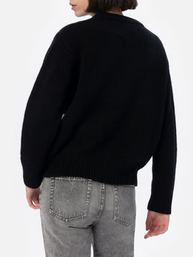 Maglione da donna nero fair isle Kyla con jacquard St. Moritz