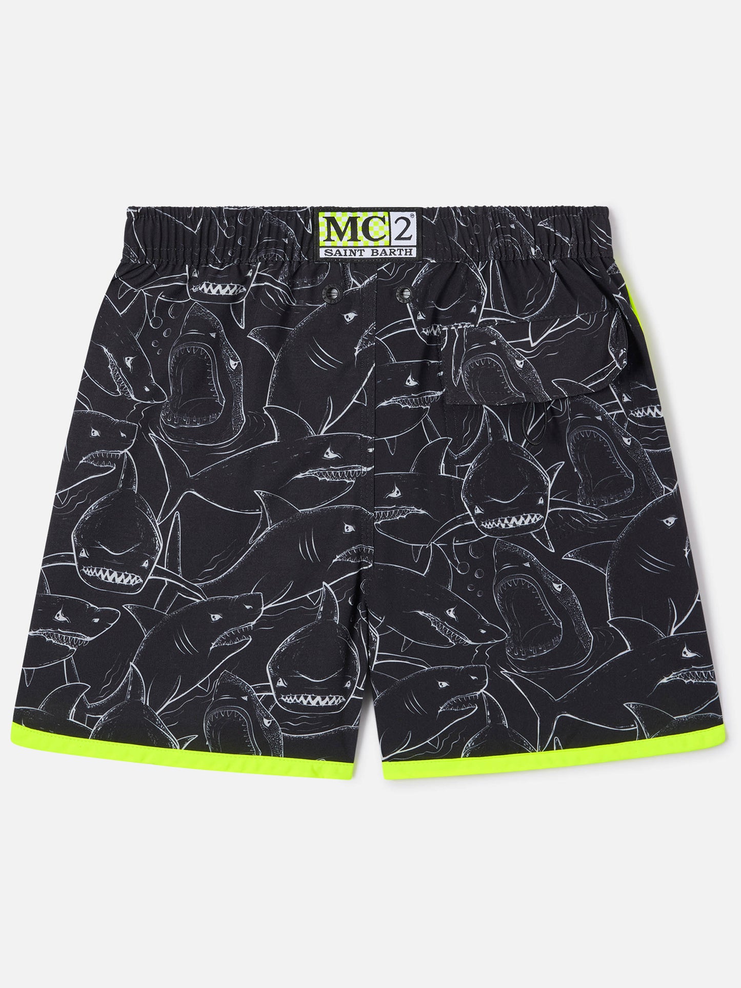 Short de bain garçon à imprimé requin 