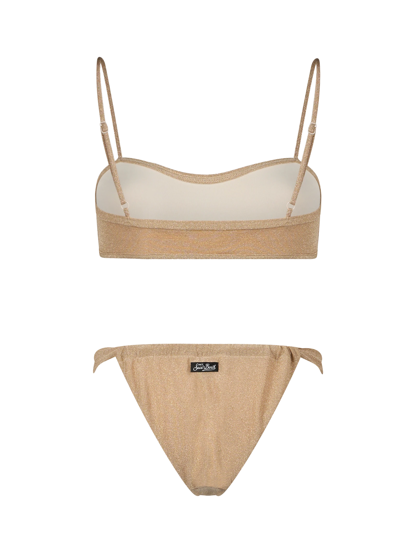 Woman lurex scooped bikini swimsuit Laryn Noelle