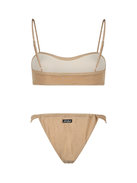 Woman lurex scooped bikini swimsuit Laryn Noelle