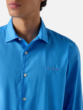 Camicia Chemise Ice in voile di cotone blu