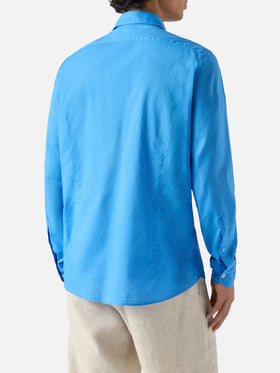 Camicia Chemise Ice in voile di cotone blu