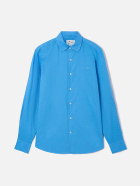 Camicia Chemise Ice in voile di cotone blu