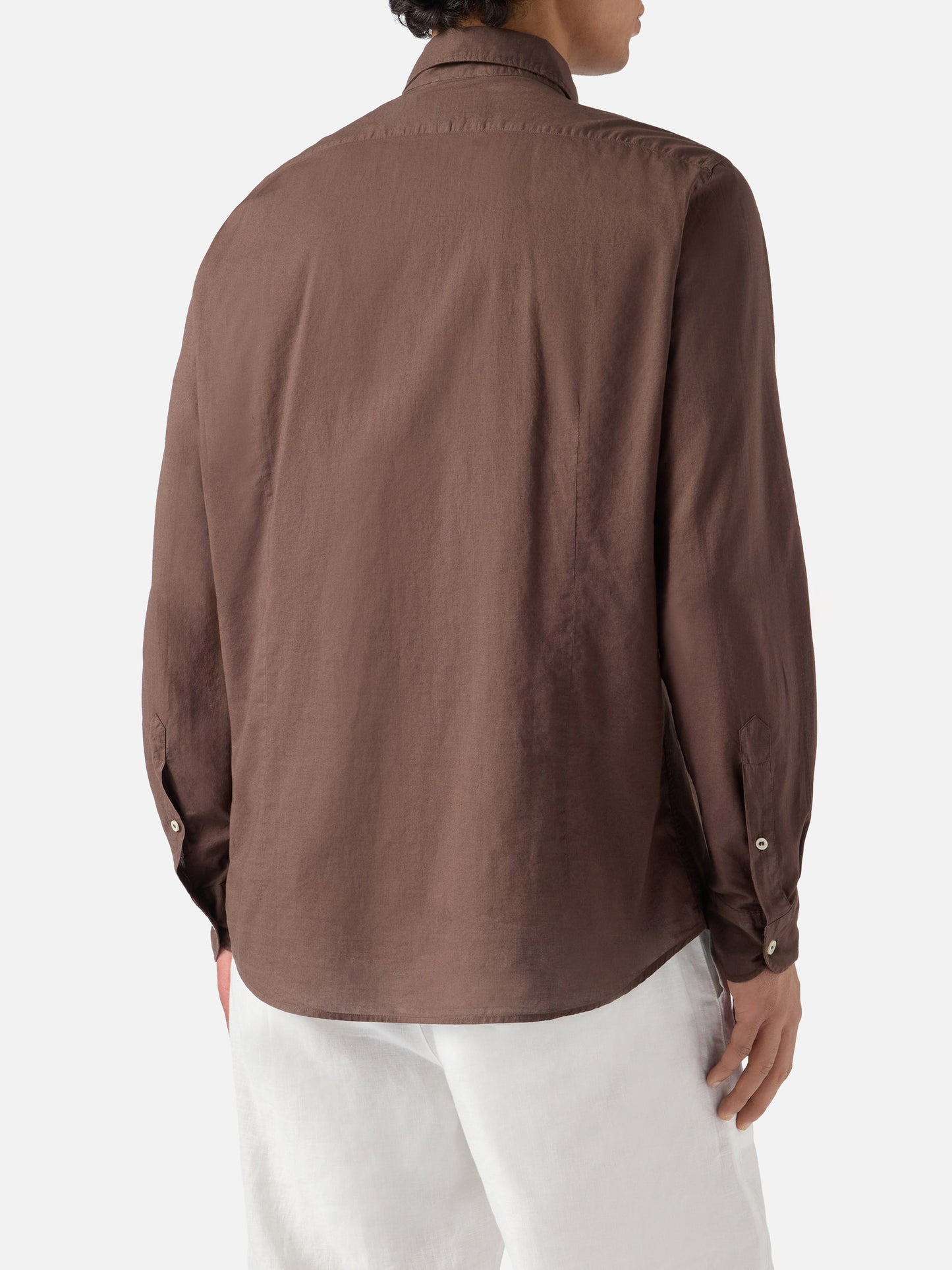 Camicia Chemise Ice in pure voile di cotone marrone