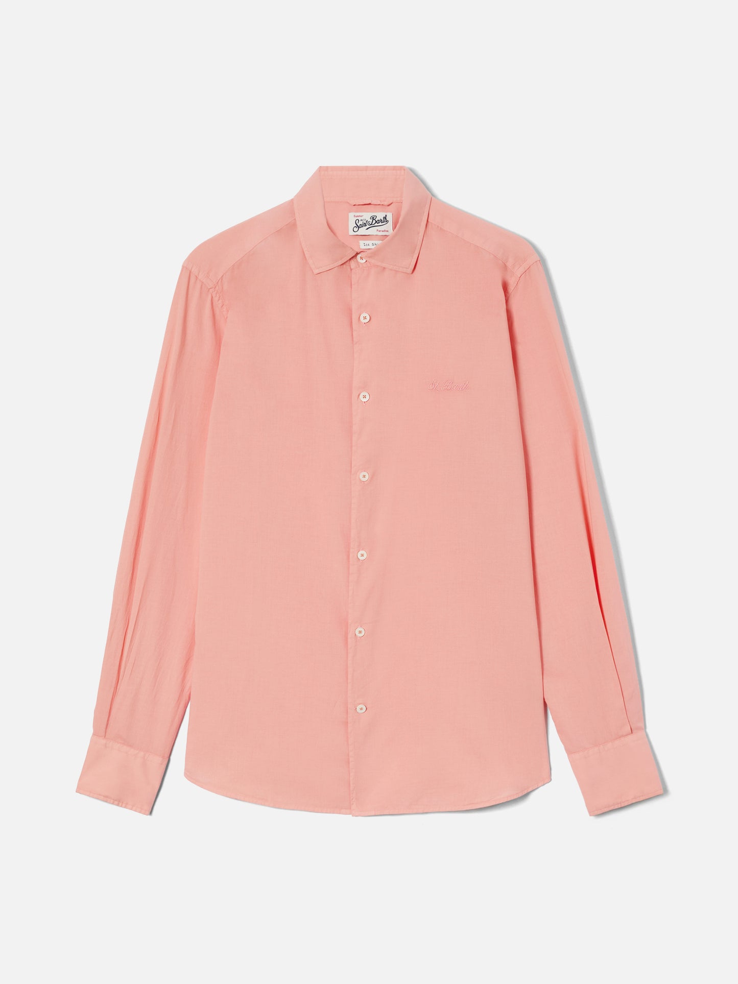 Camicia Chemise Ice in voile di cotone pesca