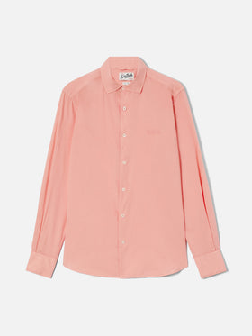 Camicia Chemise Ice in voile di cotone pesca