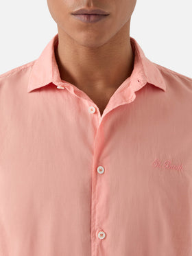 Camicia Chemise Ice in voile di cotone pesca