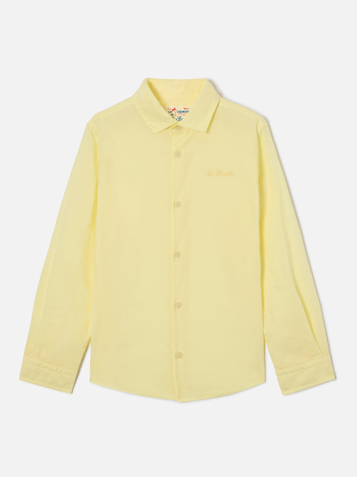 Camicia Chemise Jr in cotone voile giallo burro