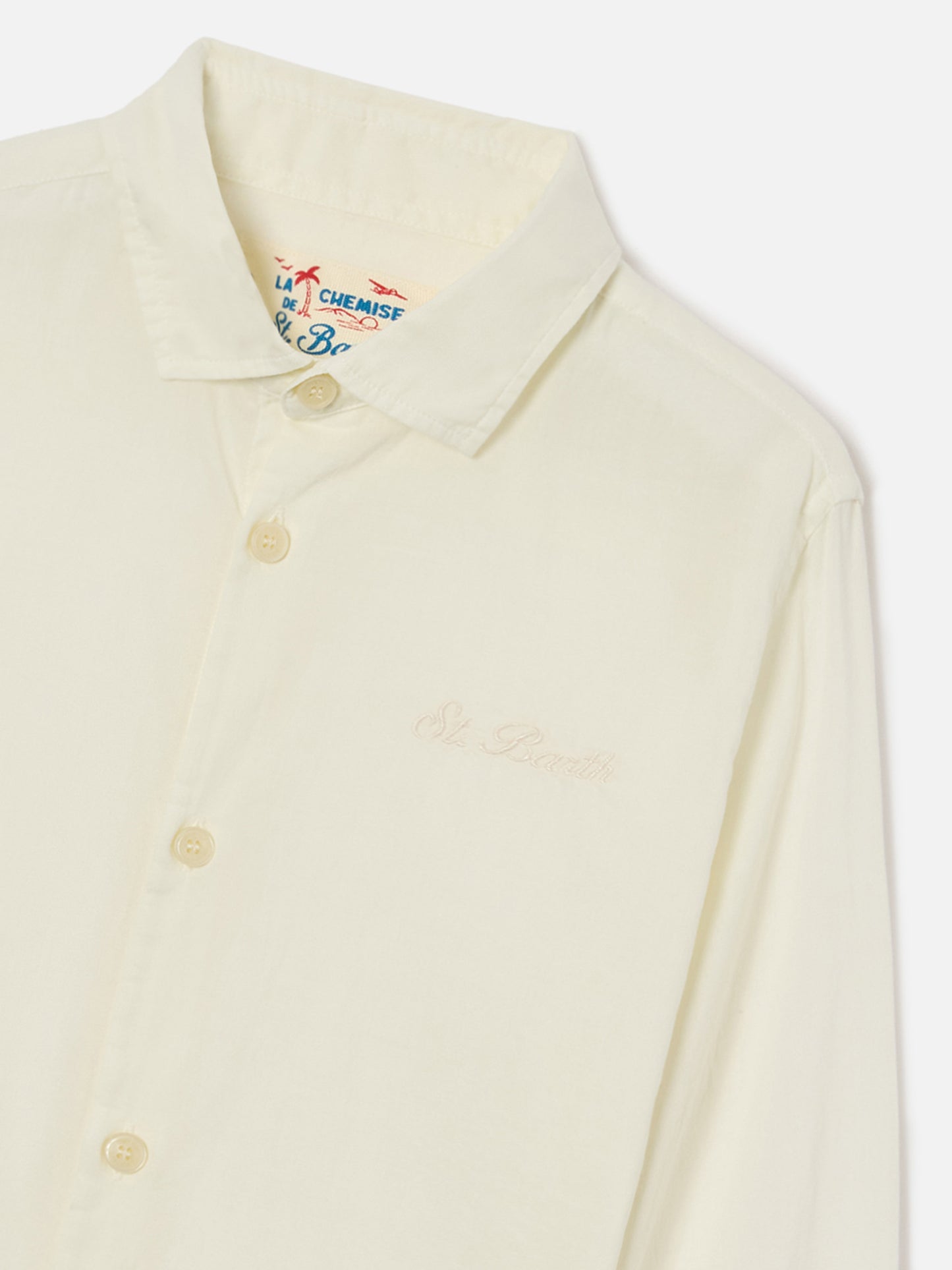 Camisa Cream Chemise Jr de voile de algodón 