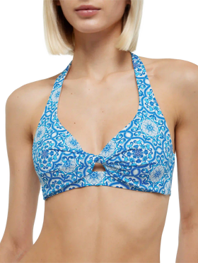Bralette bikini Leda Yali with majolica print