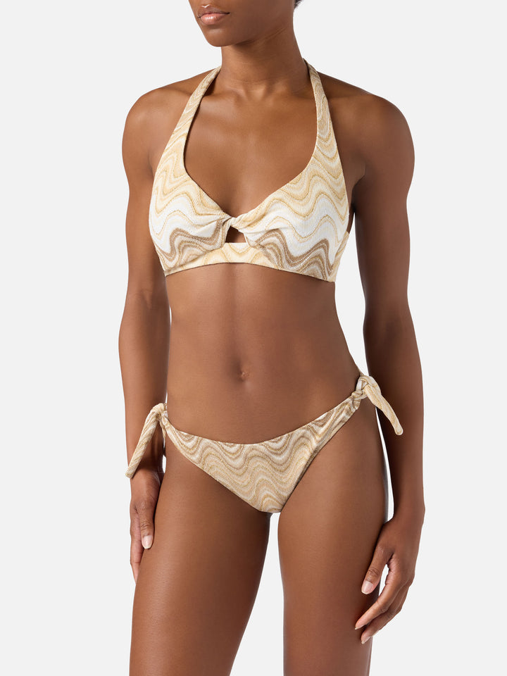 Leda Yali gold degradé raschel bikini