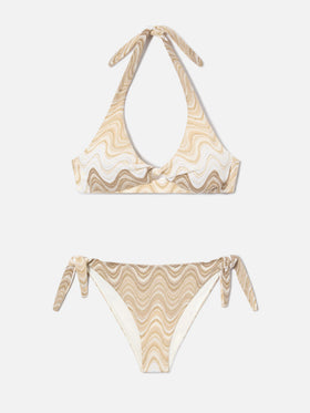 Bikini Leda Yali raschel degradé oro