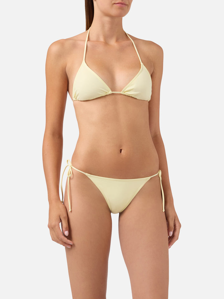 Bikini triangle Leah Marielle butter yellow à nouer 