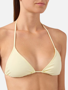 Bikini Leah Marielle triangolo giallo burro con laccetti