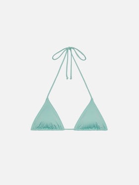 Leah sage green triangle top swimsuit