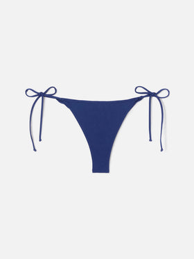 Bikinihose Marielle Brazilian mit seitlichen Bindebändern in Uni-Blau 