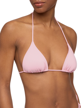 Leah top bikini triangolo rosa - Marielle slip mare classico color rosa