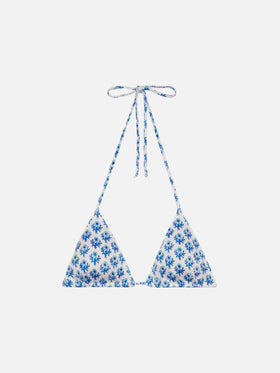 Leah triangle top swimsuit with floral print