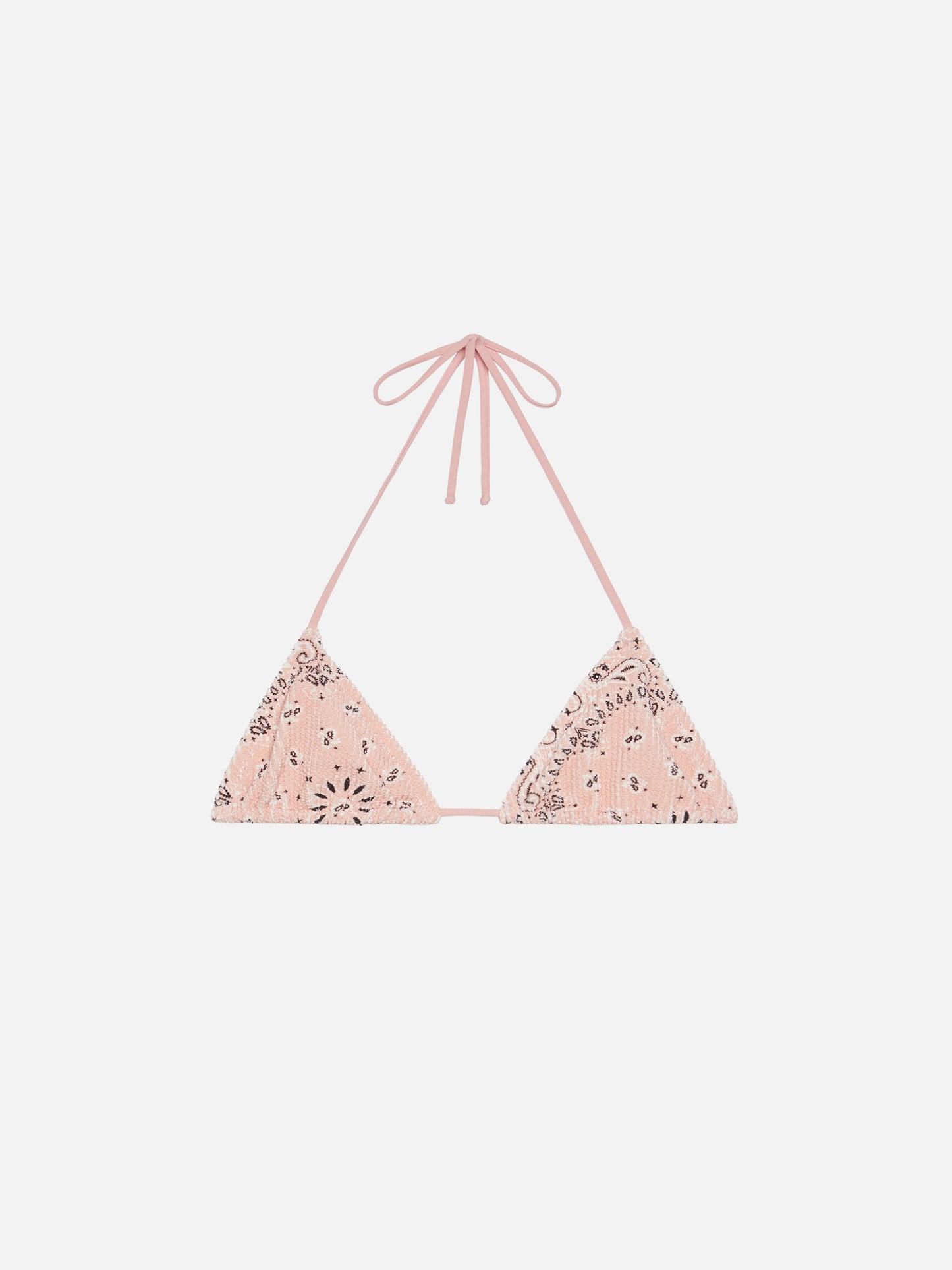 Leah pink crinckle triangle top