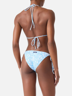 Leah Virgo Triangel-Bikini mit floralem Vintage-Print 