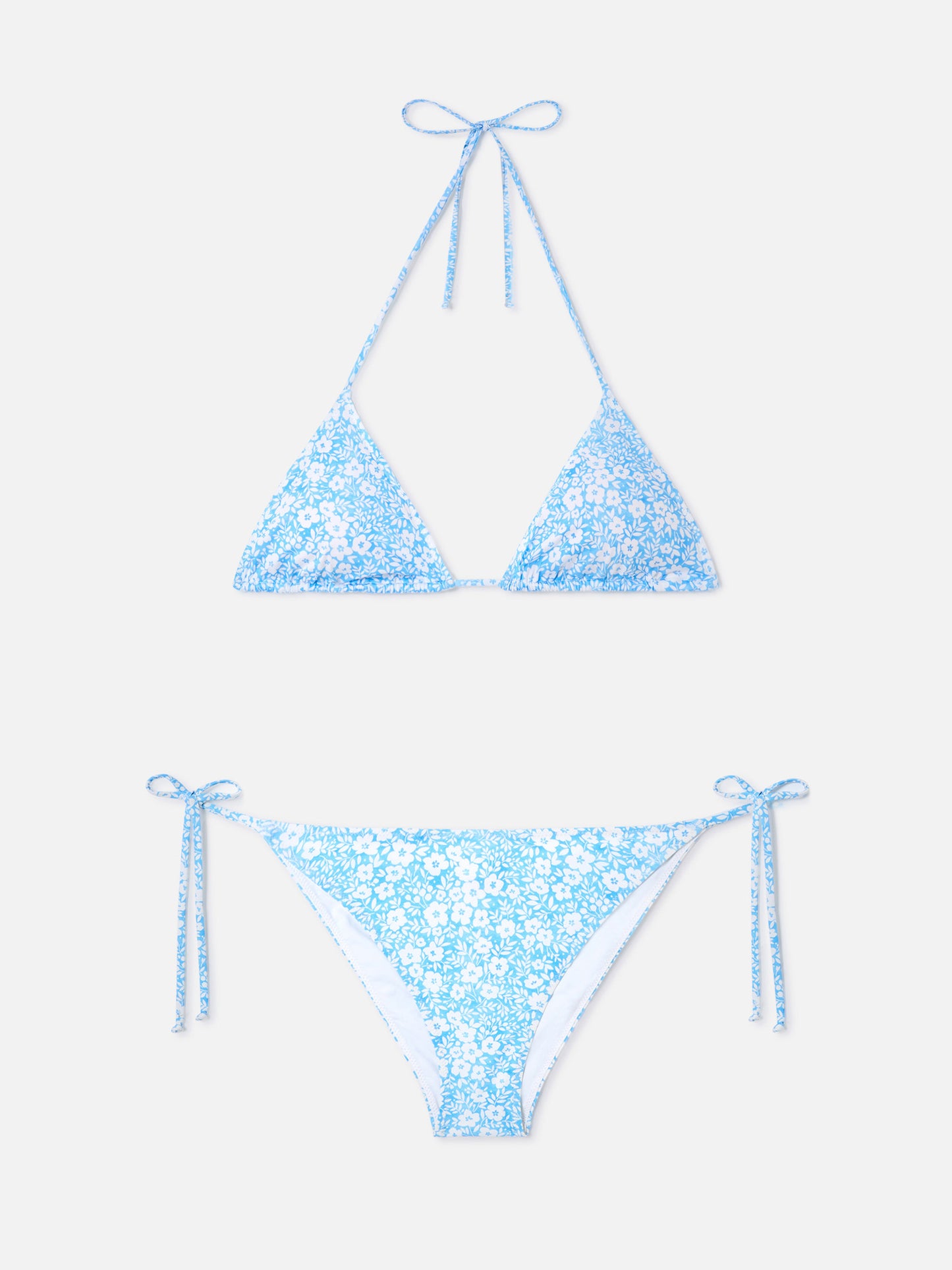 Leah Virgo Triangel-Bikini mit floralem Vintage-Print 