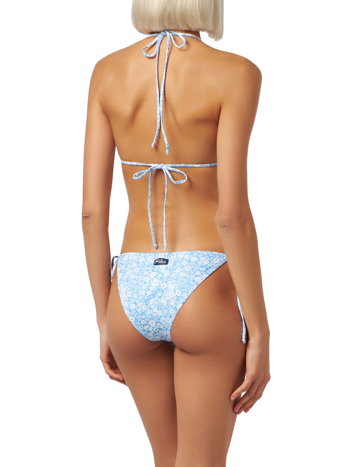 Woman vintage flower triangle bikini Leah Virgo