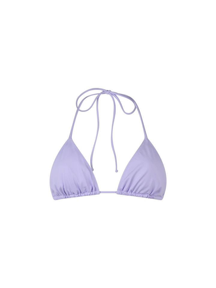 Woman lilac triangle top swimsuit Leah