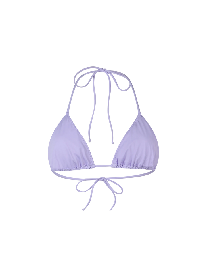 Woman lilac triangle top swimsuit Leah