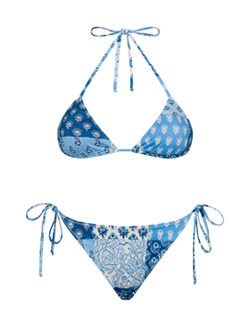 Triangle bikini Leah Virgo with floral patch print