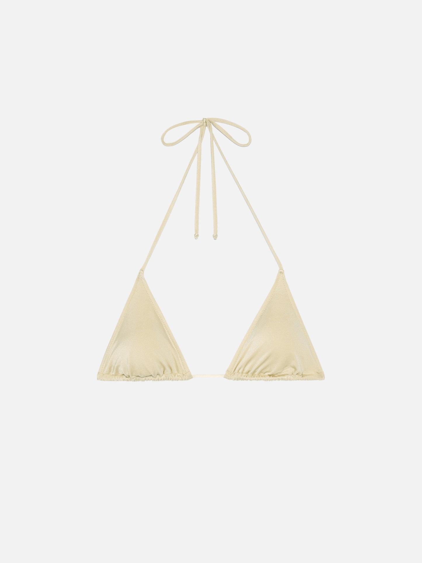 Leah top bikini triangolo shimmer oro