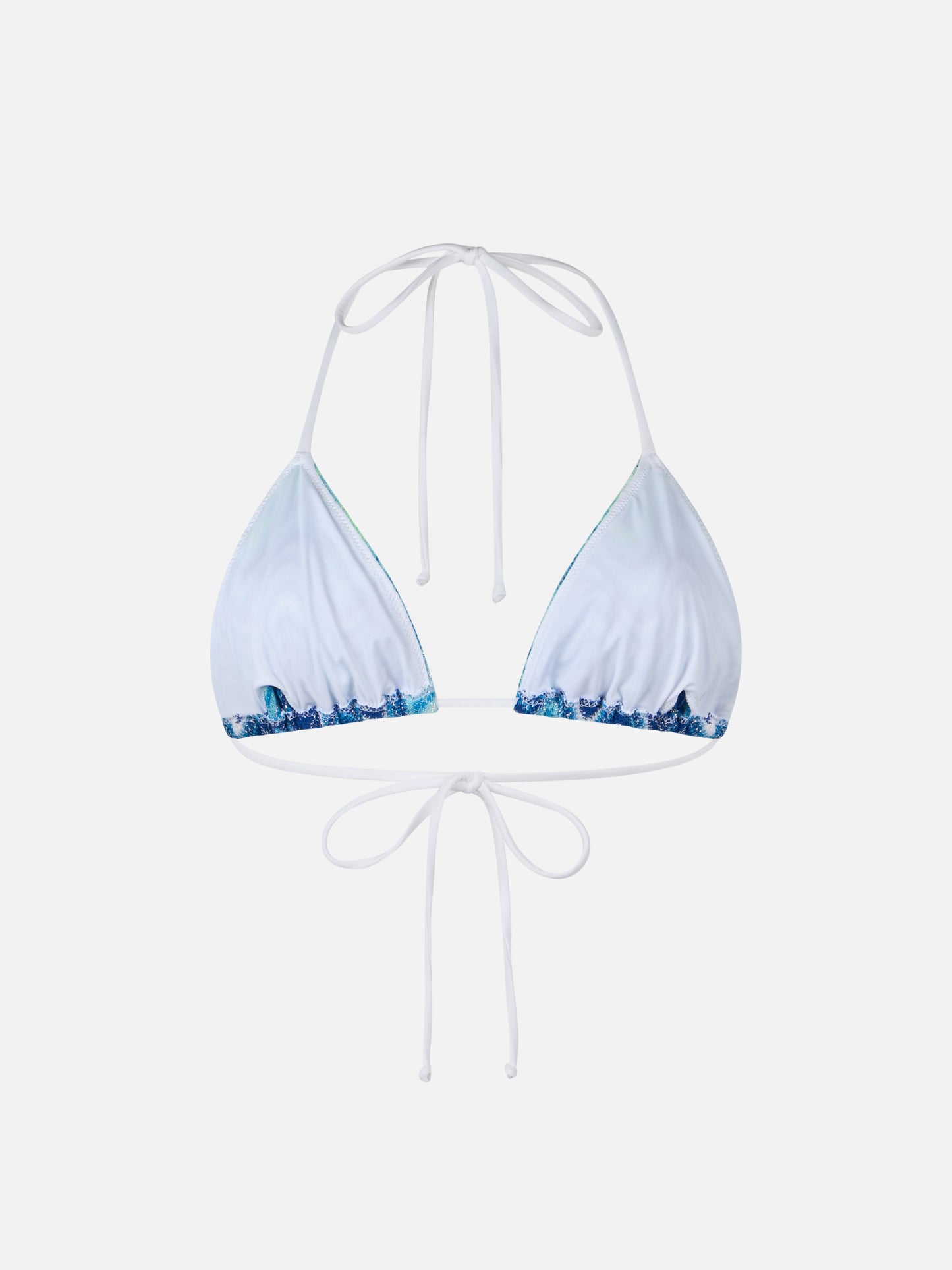 Woman raschel knit triangle top swimsuit Leah