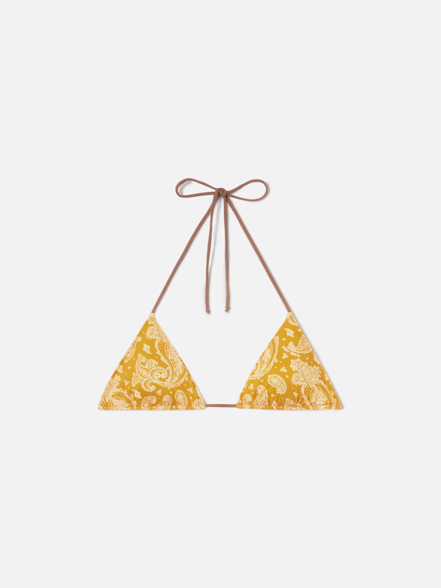 Top de bikini triangular Leah paisley ocre 