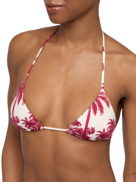 Bikini classico a triangolo Leah Virgo con stampa toile de Jouy | Edizione speciale AI BY RICKDICK