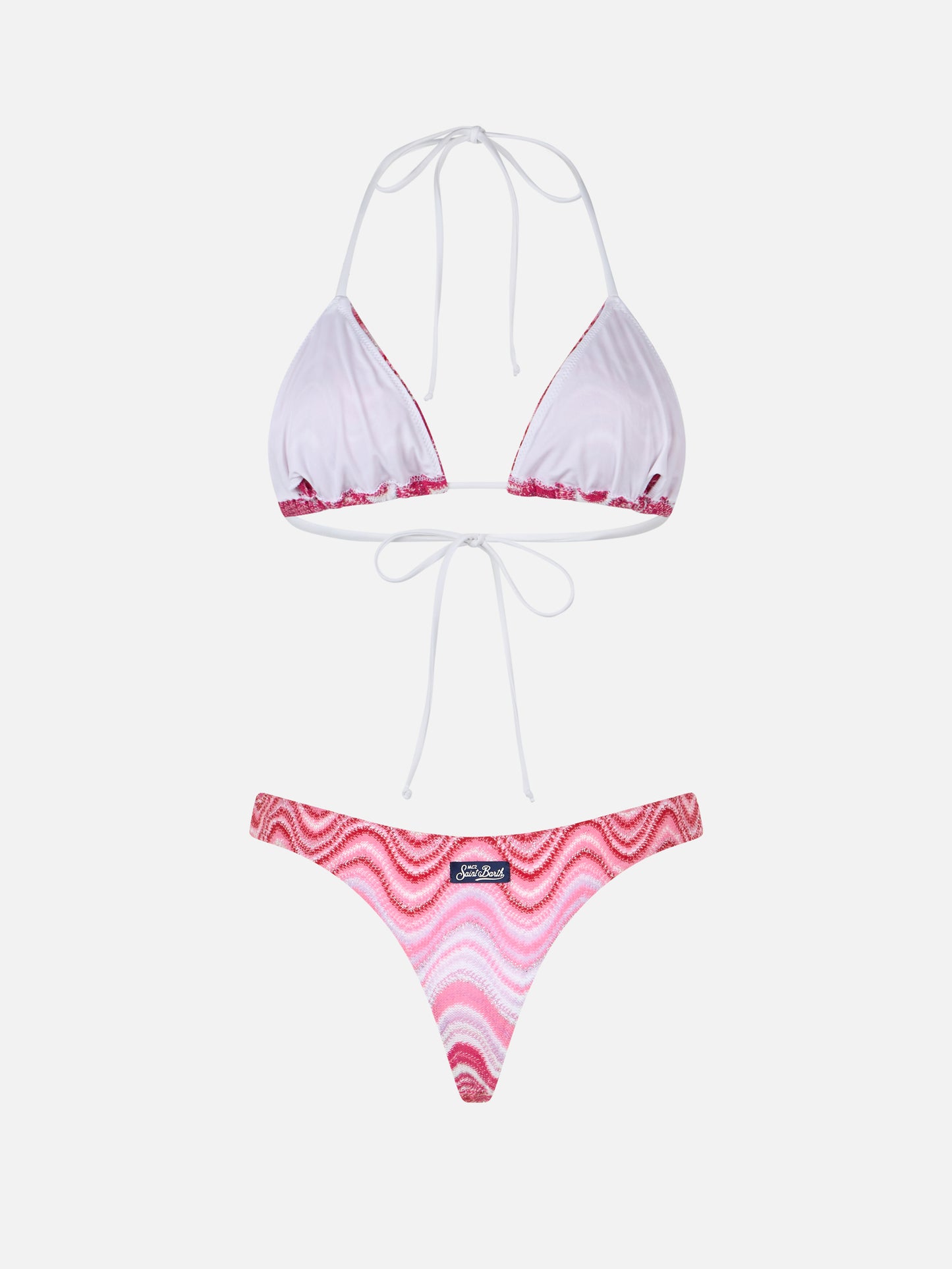 Woman raschel knit triangle bikini Leah Naomi