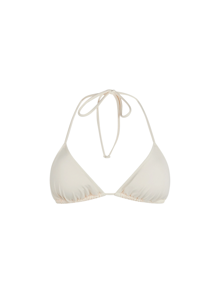 Woman cream triangle top swimsuit Leah