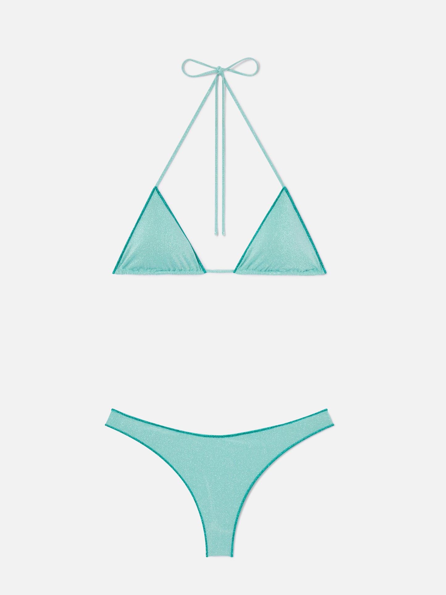 Bikini triangle Leah Naomi en lurex vert d’eau 